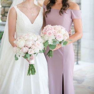 Amsale Eden Mauve Maxi Dress